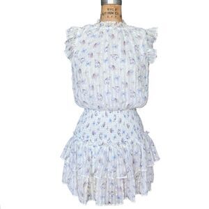 Seek The Label Butterfly Print Ruffle Dress Size S